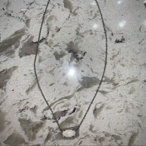 kendra scott 16" chain white pendant